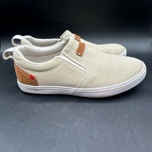 EUC Xtratuf Women's Canvas Sharkbyte Deck Shoe Cream Boat Shoes 8.5